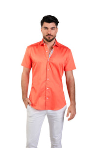 MASUTTO FORLI/26 SHORT SLEEVE BUTTON DOWN SHIRT