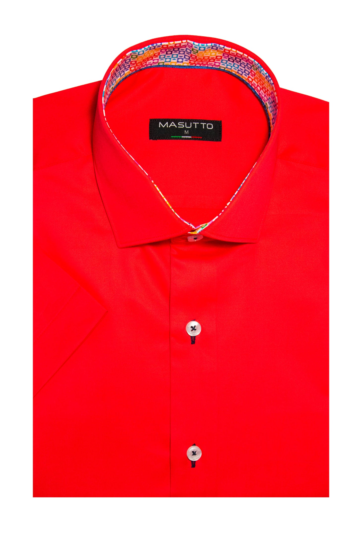 MASUTTO FORLI/29 SHORT SLEEVE BUTTON DOWN SHIRT