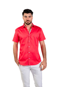 MASUTTO FORLI/29 SHORT SLEEVE BUTTON DOWN SHIRT